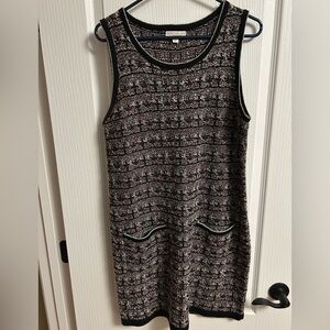 Eva Mendez Black and White Sleeveless Dress